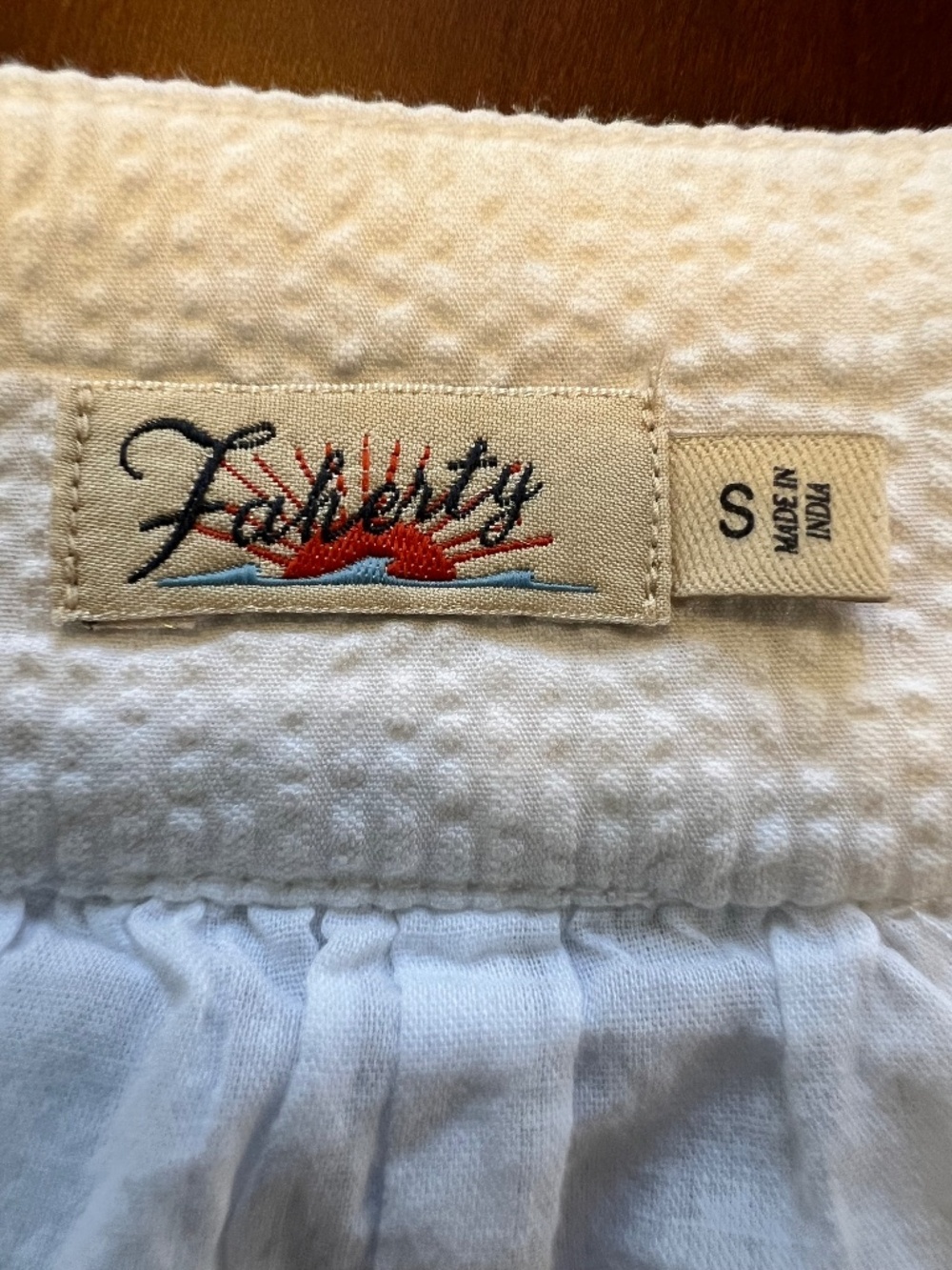 Faherty Marina Tiered Midi Seersucker White Sleeveless Dress Small - Picture 12 of 14